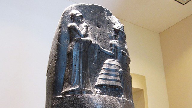 La entrega a Hammurabi de las leyes de Mesopotamia