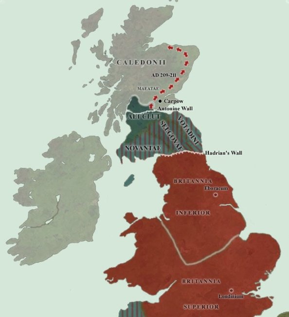 Alt Clut, lugar de origen de la historia de El druida.